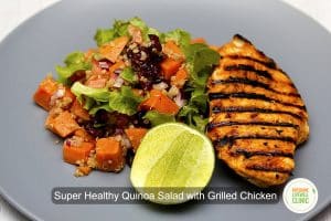 Super Healthy Quinoa Salad with Grilled Chicken