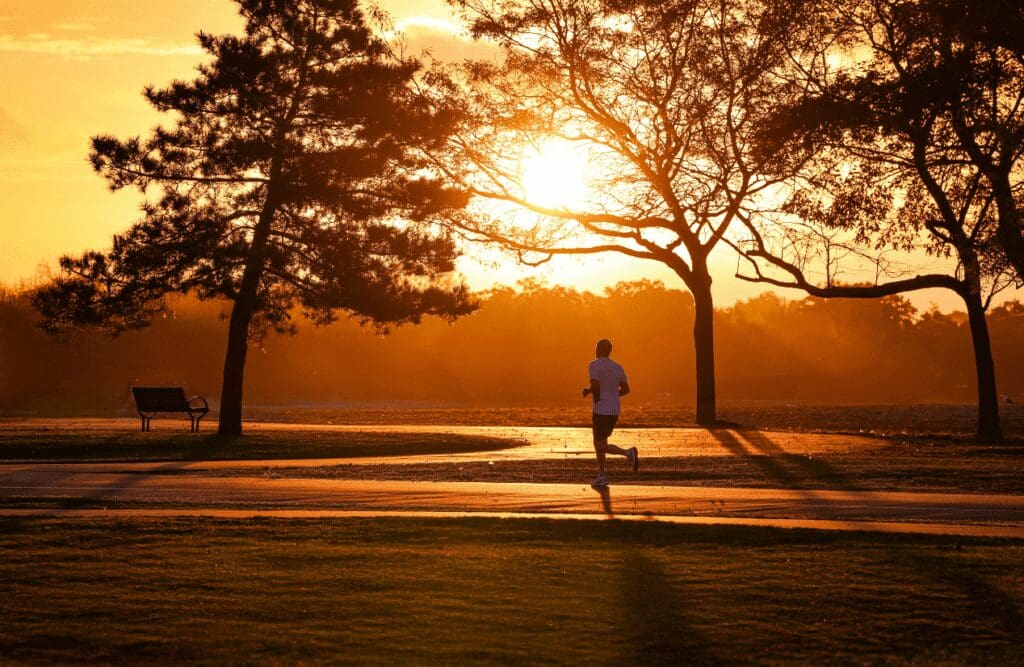 Man doing morning jog. Hypnosis Sydney. Brisbane Livewell Clinic