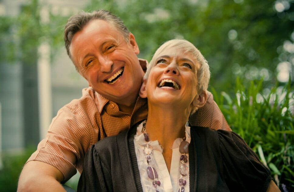 Counselling for Husband and Wife: Strengthen Your Marriage at Brisbane Livewell Clinic 3 Middle-aged couple smiling and laughing together. Counselling for husband and wife. Brisbane Livewell Clinic. Marriage Counseling Near Me